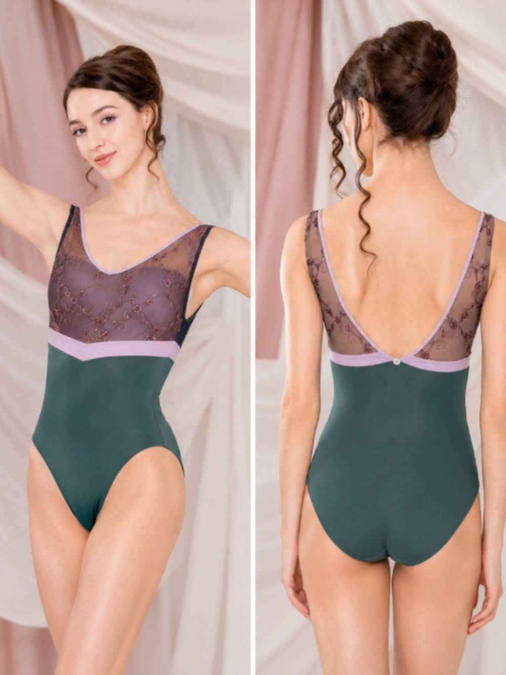 🌿 DellaLo' Milano Maia CL Bottiglia Ballet Leotard – Elegant Italian Dancewear